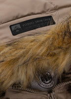 Men's winter jacket with hood Burnt