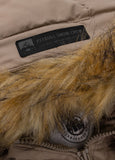 Men's winter jacket with hood Burnt
