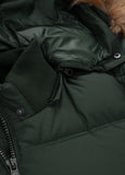 Men's winter jacket with hood Burnt