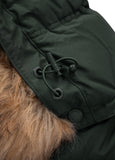 Men's winter jacket with hood Burnt