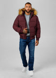 Men's winter jacket with hood Burnt