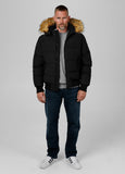 Men's winter jacket with hood Burnt