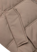 Men's winter jacket with hood Burnt