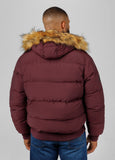 Men's winter jacket with hood Burnt