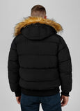 Men's winter jacket with hood Burnt