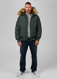 Men's winter jacket with hood Burnt