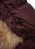Men's winter jacket with hood Burnt
