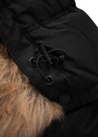 Men's winter jacket with hood Burnt