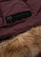 Men's winter jacket with hood Burnt