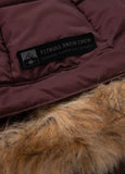 Men's winter jacket with hood Burnt