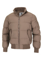 Men's winter jacket with hood Burnt