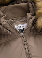 Men's winter jacket with hood Burnt