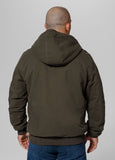 Men's winter jacket with hood Crimson