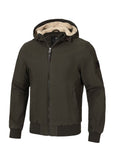 Men's winter jacket with hood Crimson