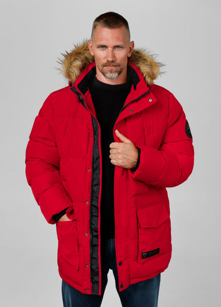 Men's parka winter jacket with hood Forest