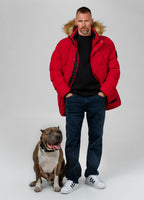 Men's parka winter jacket with hood Forest