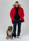 Men's parka winter jacket with hood Forest