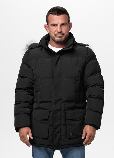 Men's parka winter jacket with hood Forest