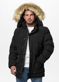 Men's parka winter jacket with hood Forest