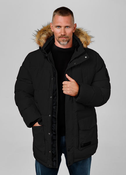 Men's parka winter jacket with hood Forest