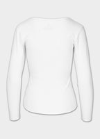 Damen Langarmshirt Rib - Weiß