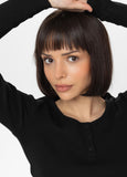 Damen Langarmshirt Rib - Schwarz