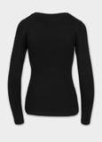 Damen Langarmshirt Slim Fit USA CAL - Schwarz