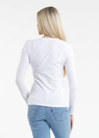 Damen Langarmshirt Slim Fit USA CAL - Weiß