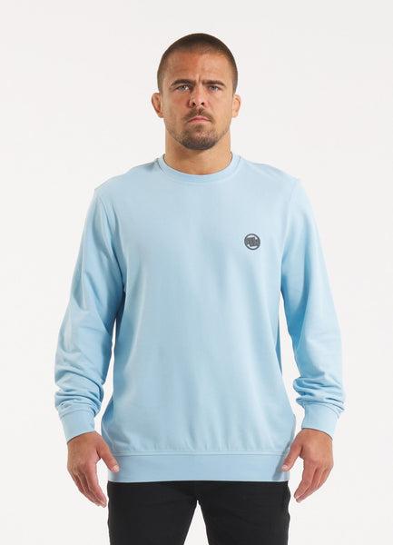 Herren Longsleeve Pique Rockey - Hellblau