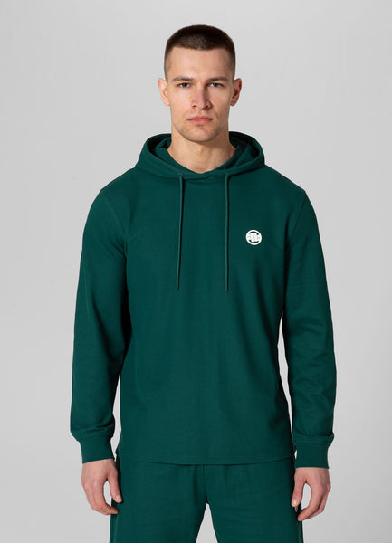 Men's Pique Rockey Hoodie - Dark Green