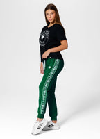 Women's French Terry Jogging Pants JUDITH - Dark Green