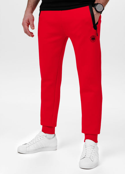 Men's jogging pants DOGWOOD - Fluoro red