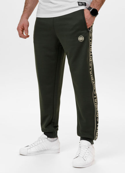 Herren Jogginghose Oldschool Tape Logo - Dunkelgrün