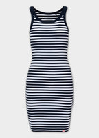 Rib LAYLA II sports dress - dark blue/white