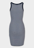 Rib LAYLA II sports dress - dark blue/white