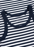 Rib LAYLA II sports dress - dark blue/white