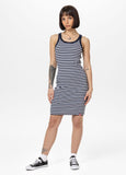 Rib LAYLA II sports dress - dark blue/white