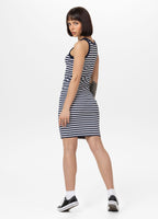 Rib LAYLA II sports dress - dark blue/white