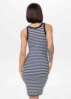 Rib LAYLA II sports dress - dark blue/white