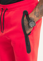 Herren Sweatshorts DOGWOOD POCKET - Fluo Rot