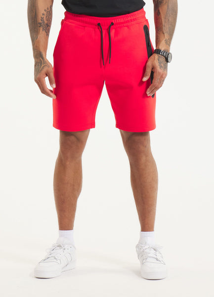 Herren Sweatshorts DOGWOOD POCKET - Fluo Rot