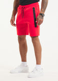 Herren Sweatshorts DOGWOOD POCKET - Fluo Rot
