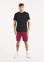 Herren Sweatshorts TAPE NUGGET - Burgunder
