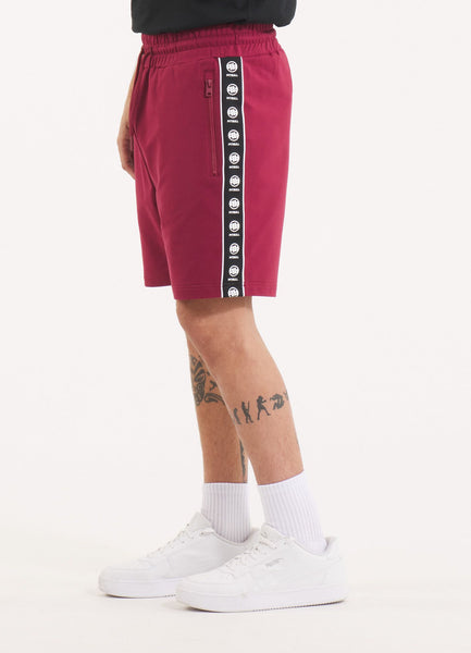 Herren Sweatshorts TAPE NUGGET - Burgunder