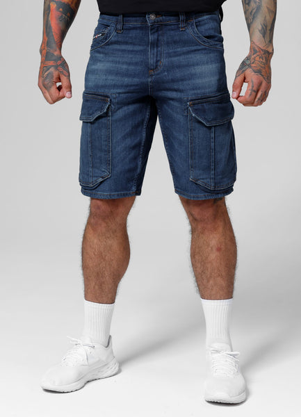 Jeans cargo shorts navy wash long track