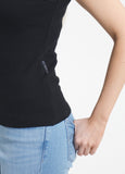 Damen Tanktop Rib LAYLA - Schwarz