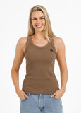 Damen Tanktop Rib LAYLA - Coyote braun