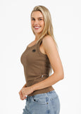 Damen Tanktop Rib LAYLA - Coyote braun