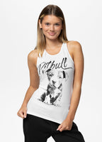 Damen Tanktop Slim Fit PUPPY - Weiß