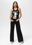 Damen Tanktop Slim Fit PUPPY - Schwarz